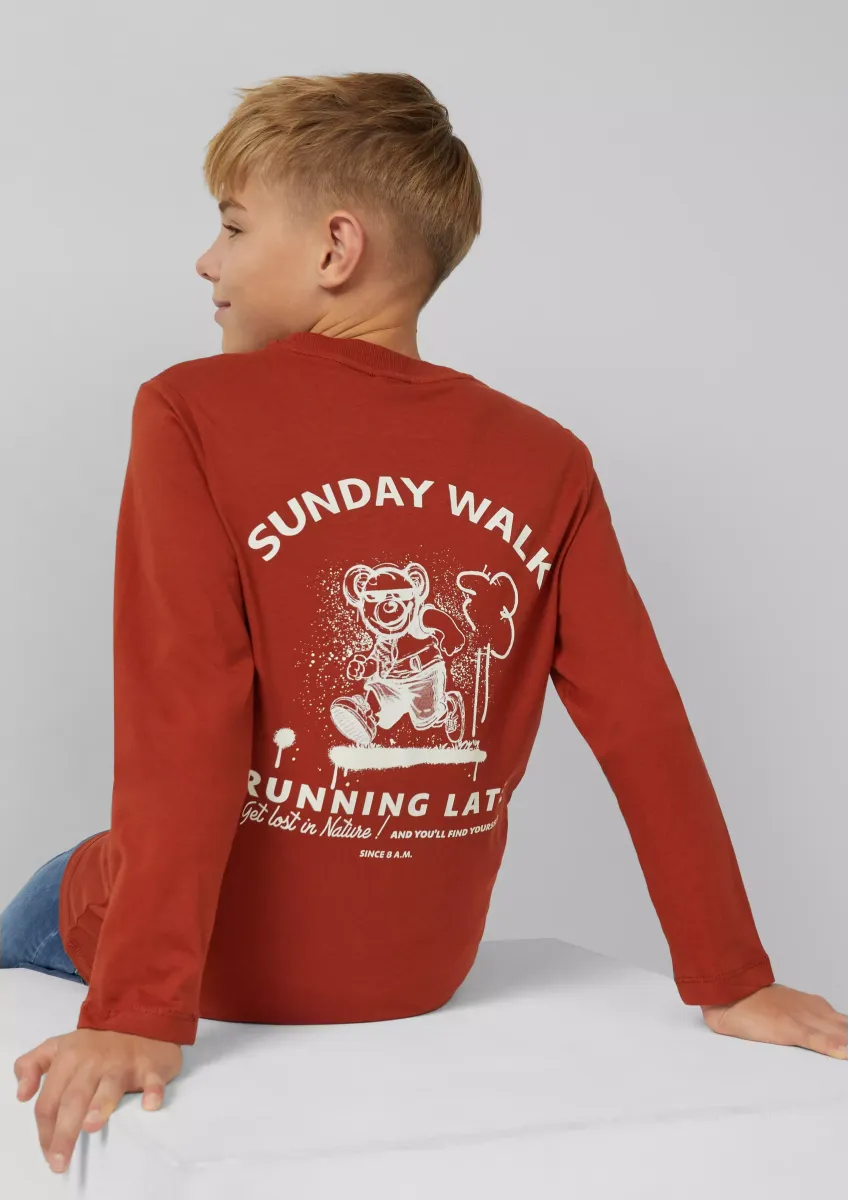 Langarmshirt mit Rückenprint