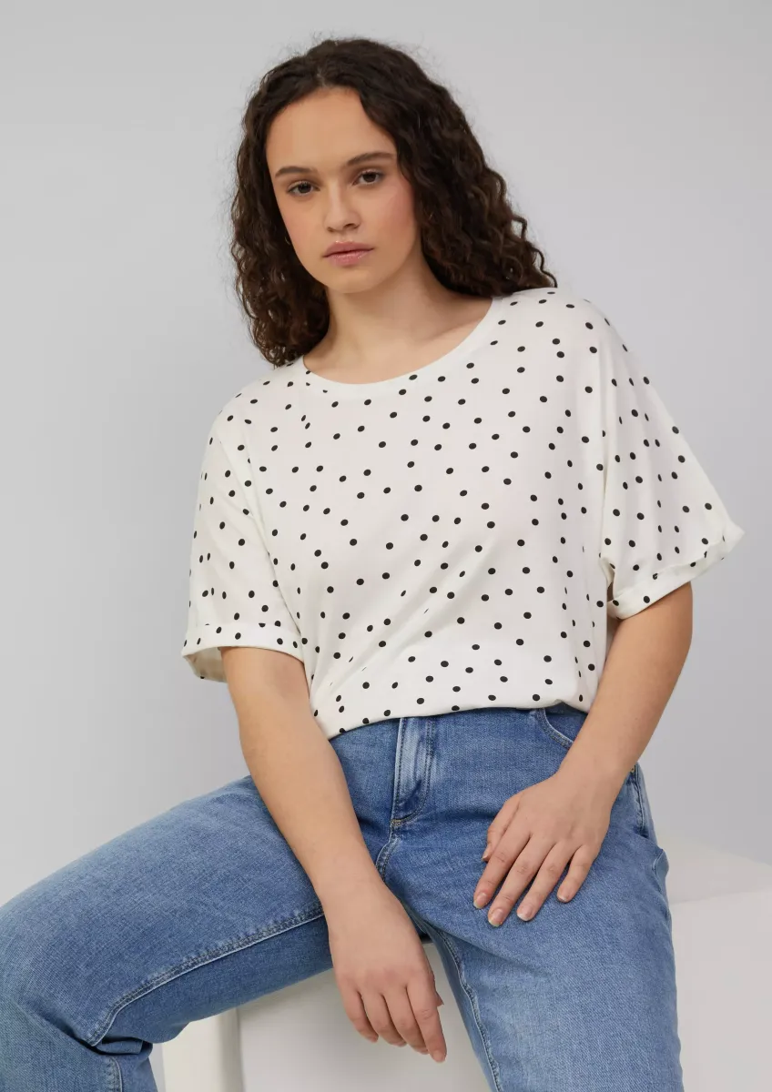 Locker geschnittenes T-Shirt aus Modalmix
