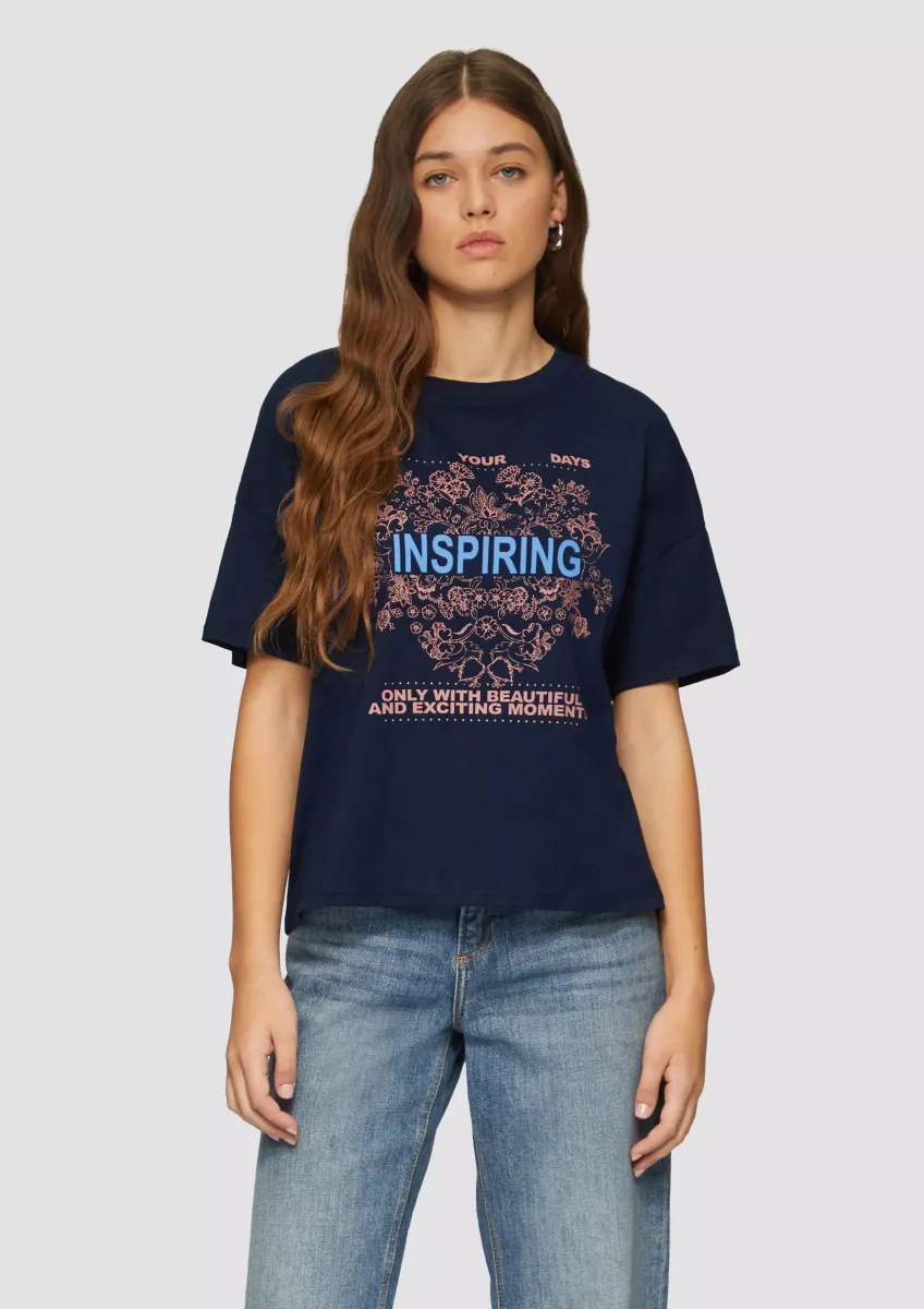 Loose Fit-Shirt mit platziertem Print