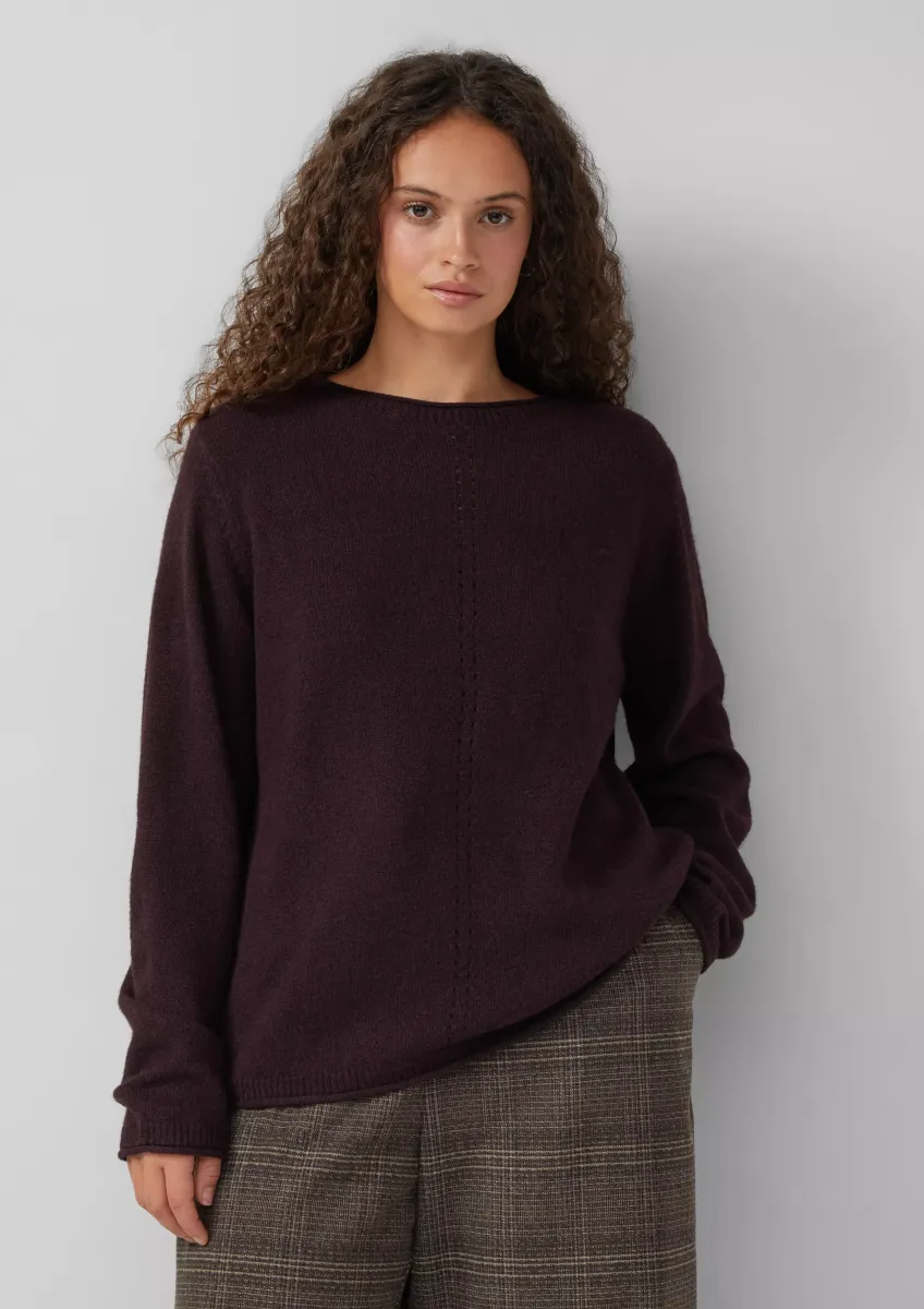 Melierter Strickpullover