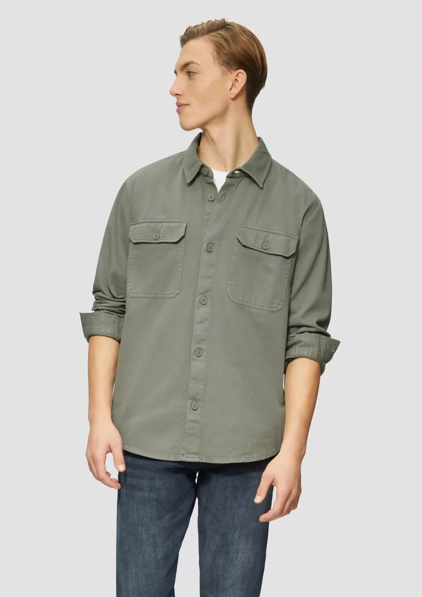 Overshirt aus gewaschenem Twill