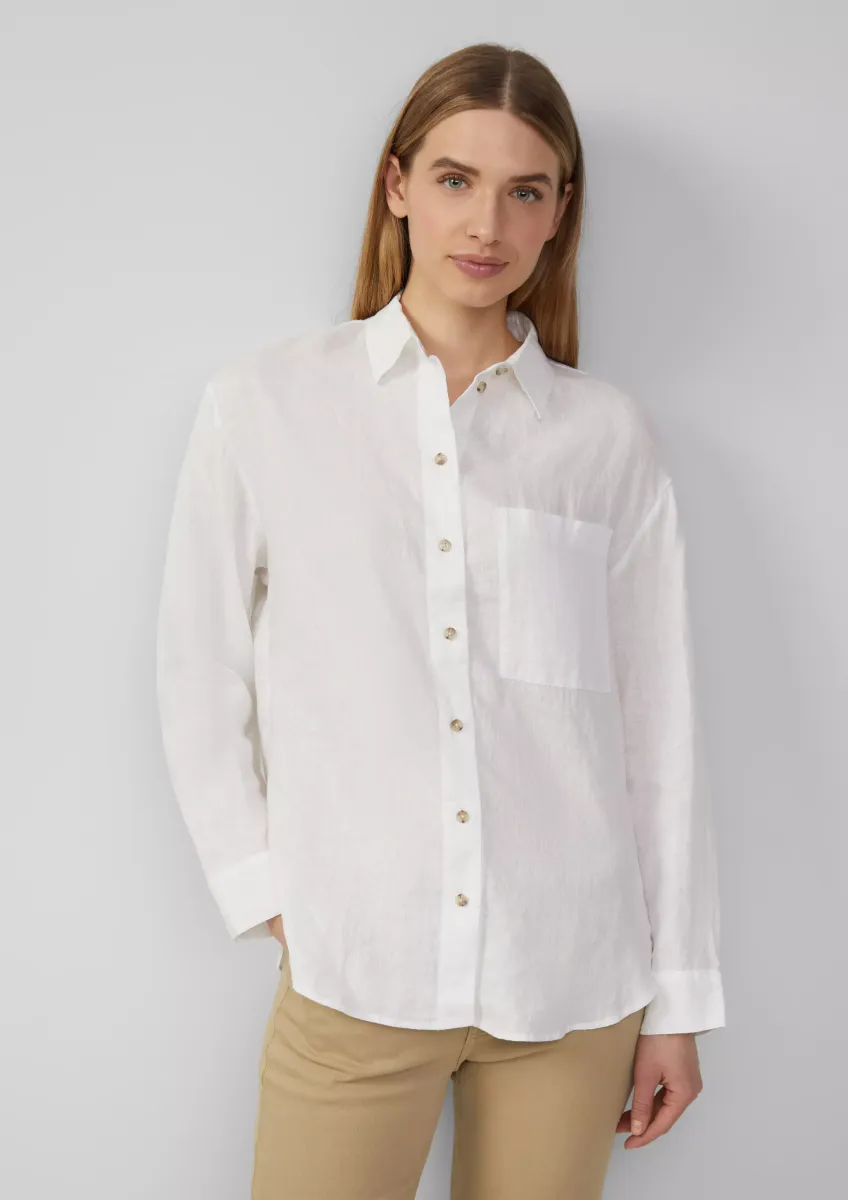 Oversize Bluse aus reinem Leinen