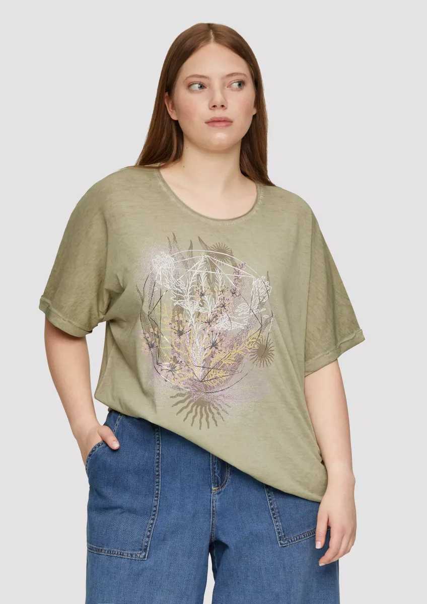 Oversize-Shirt mit Rundhalsausschnitt und Frontprint