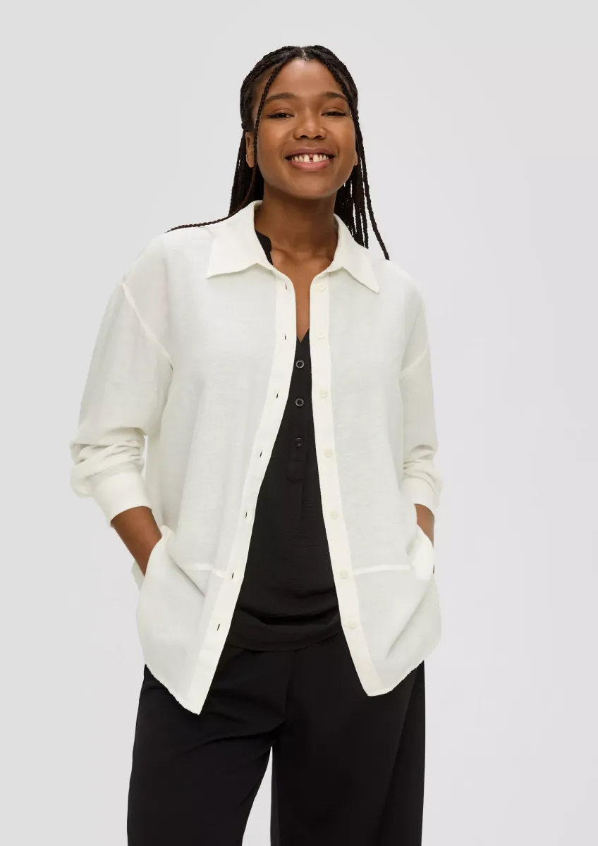 Oversized Bluse aus Viskosemix