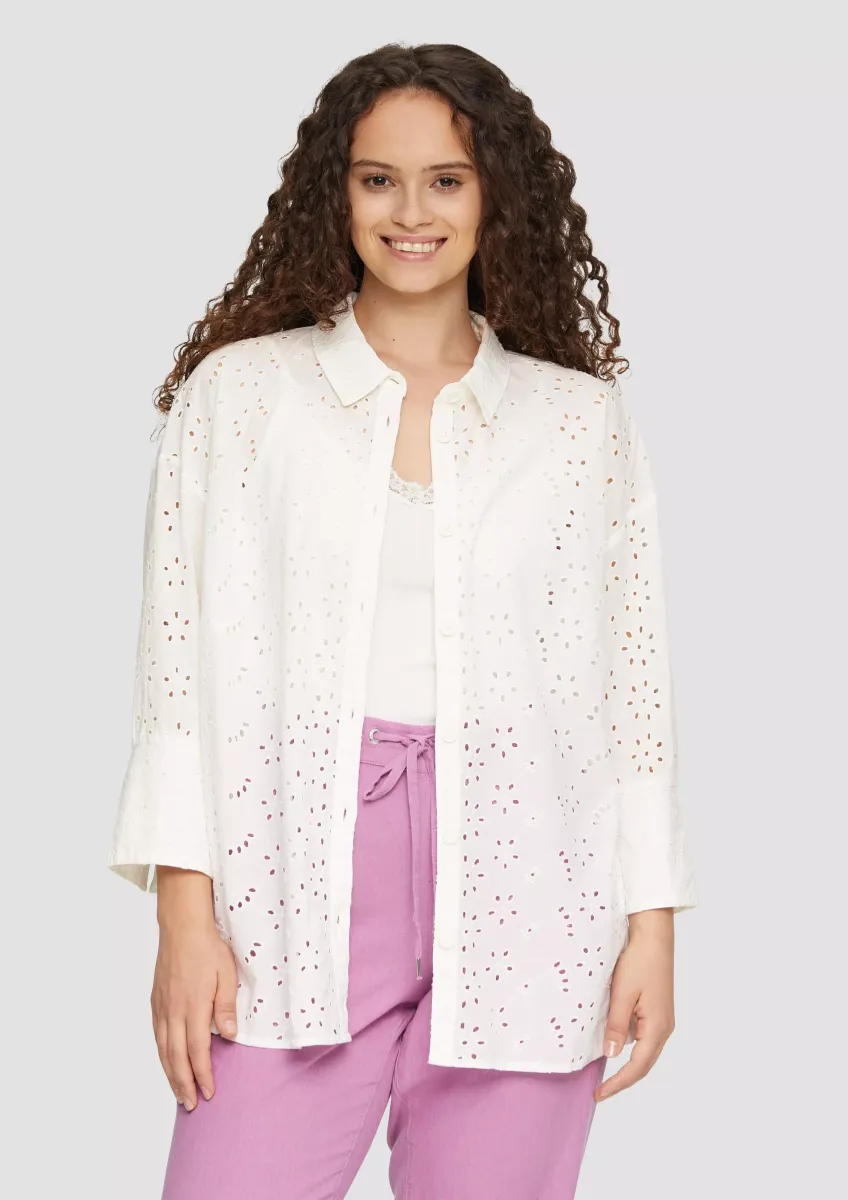 Oversized-Hemdbluse mit überschnittenen Schultern