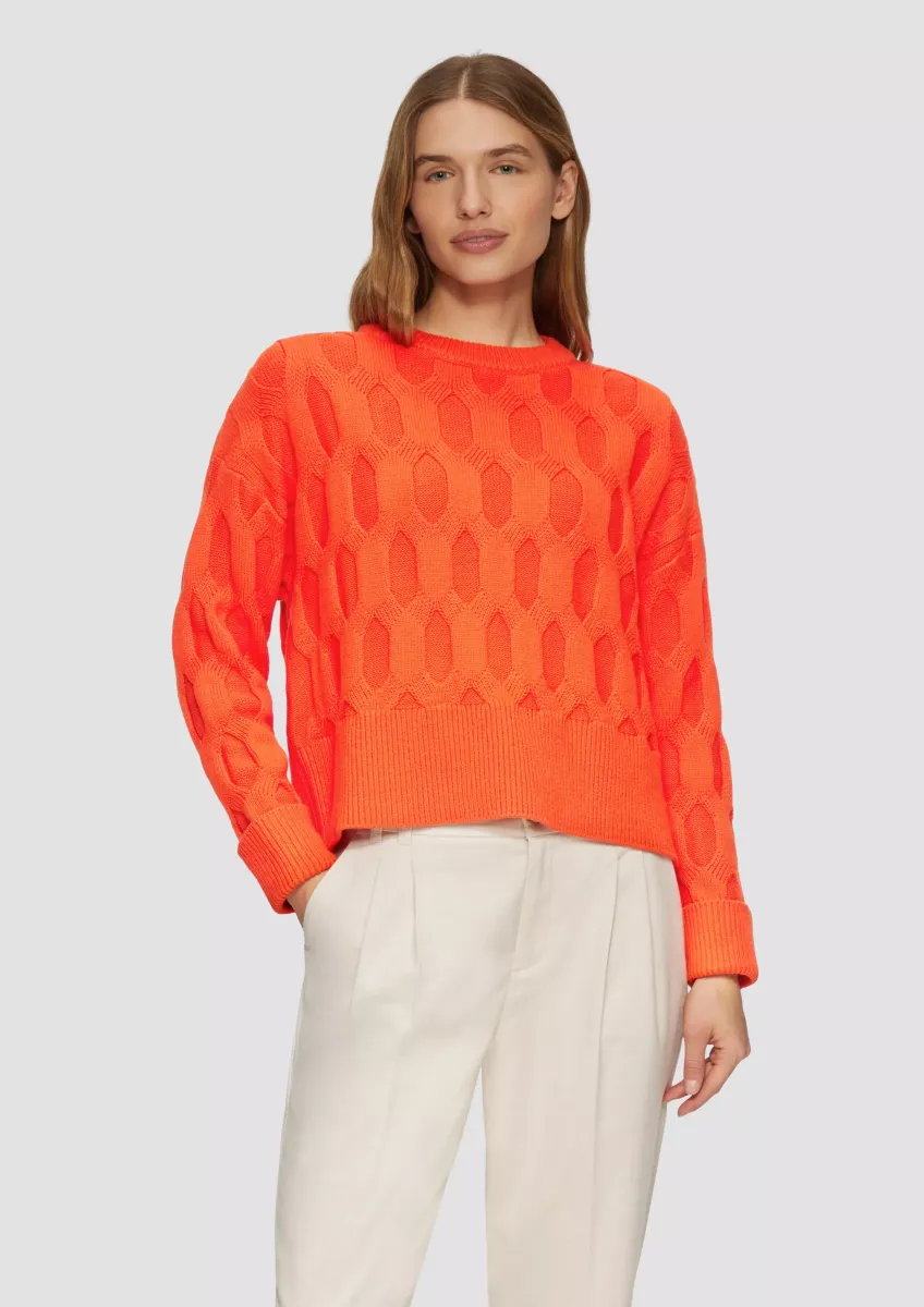 Oversized Pullover mit Strickmuster