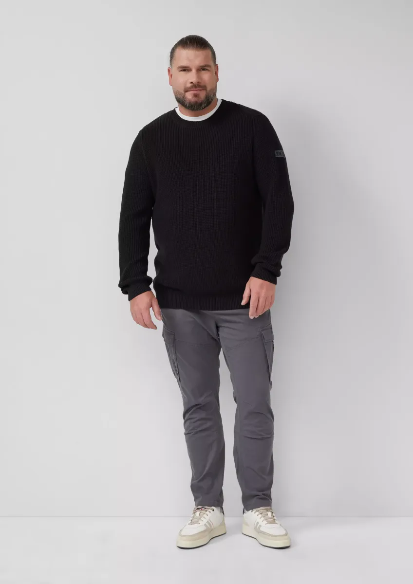 Phoenix: Cargopants aus Baumwollmix mit Struktur und Label-Details