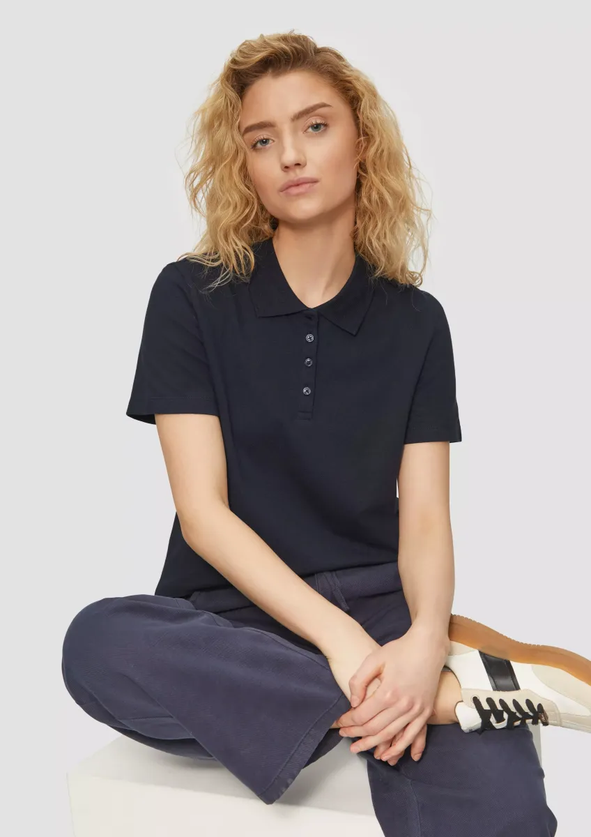 Piqué-Poloshirt aus Baumwollmix