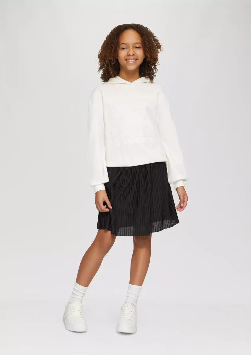 Plissee-Rock mit Metallic-Effekt