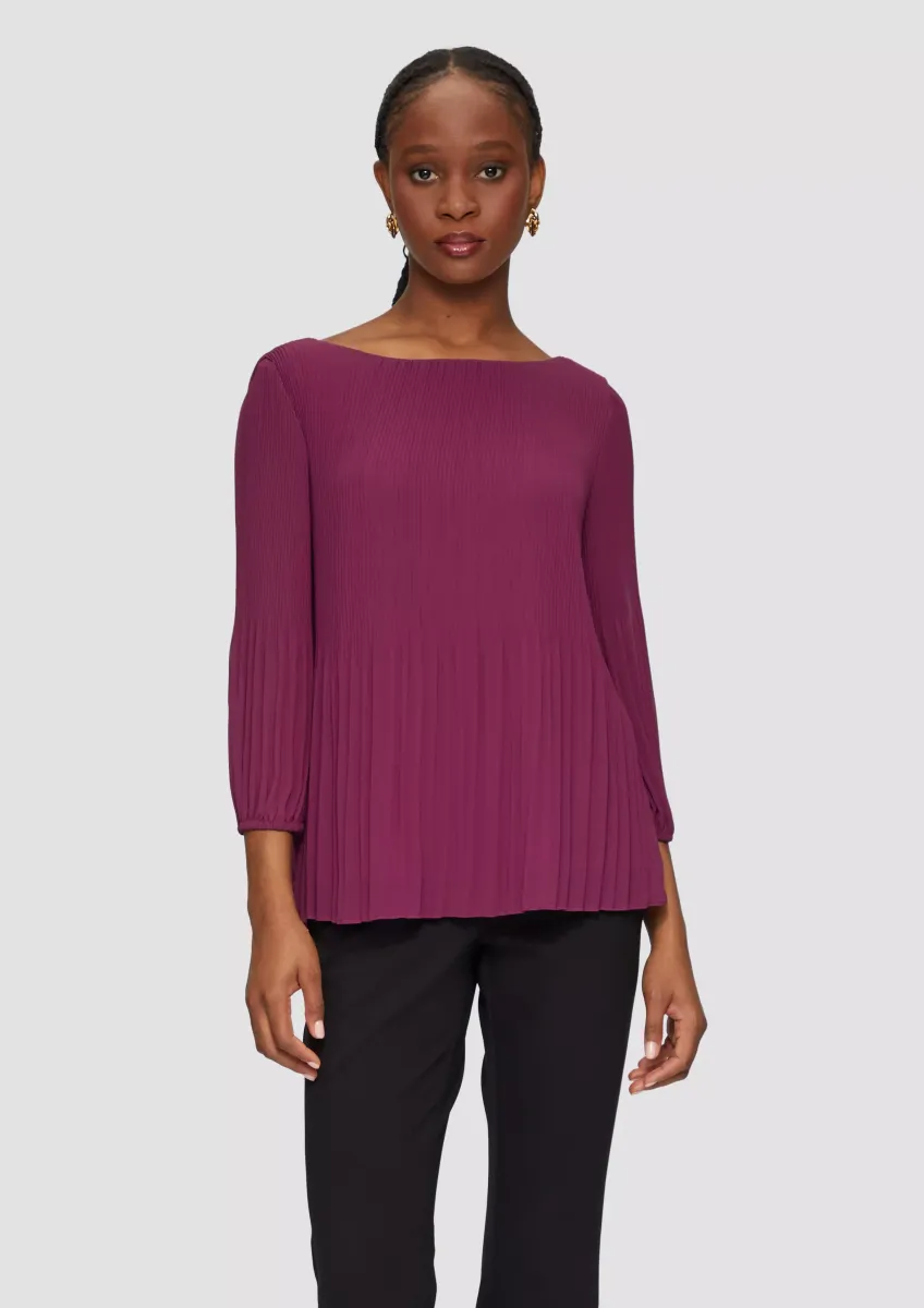 Plissierte Chiffonbluse
