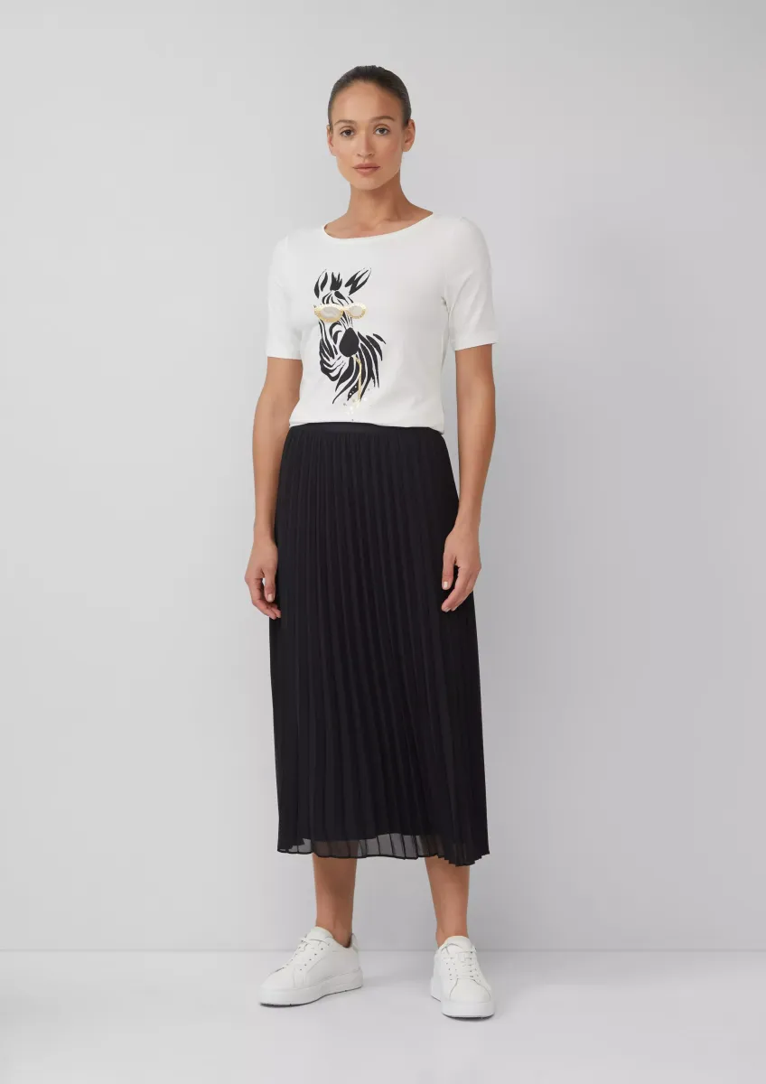 Plissierter Chiffonrock mit Viskosemix