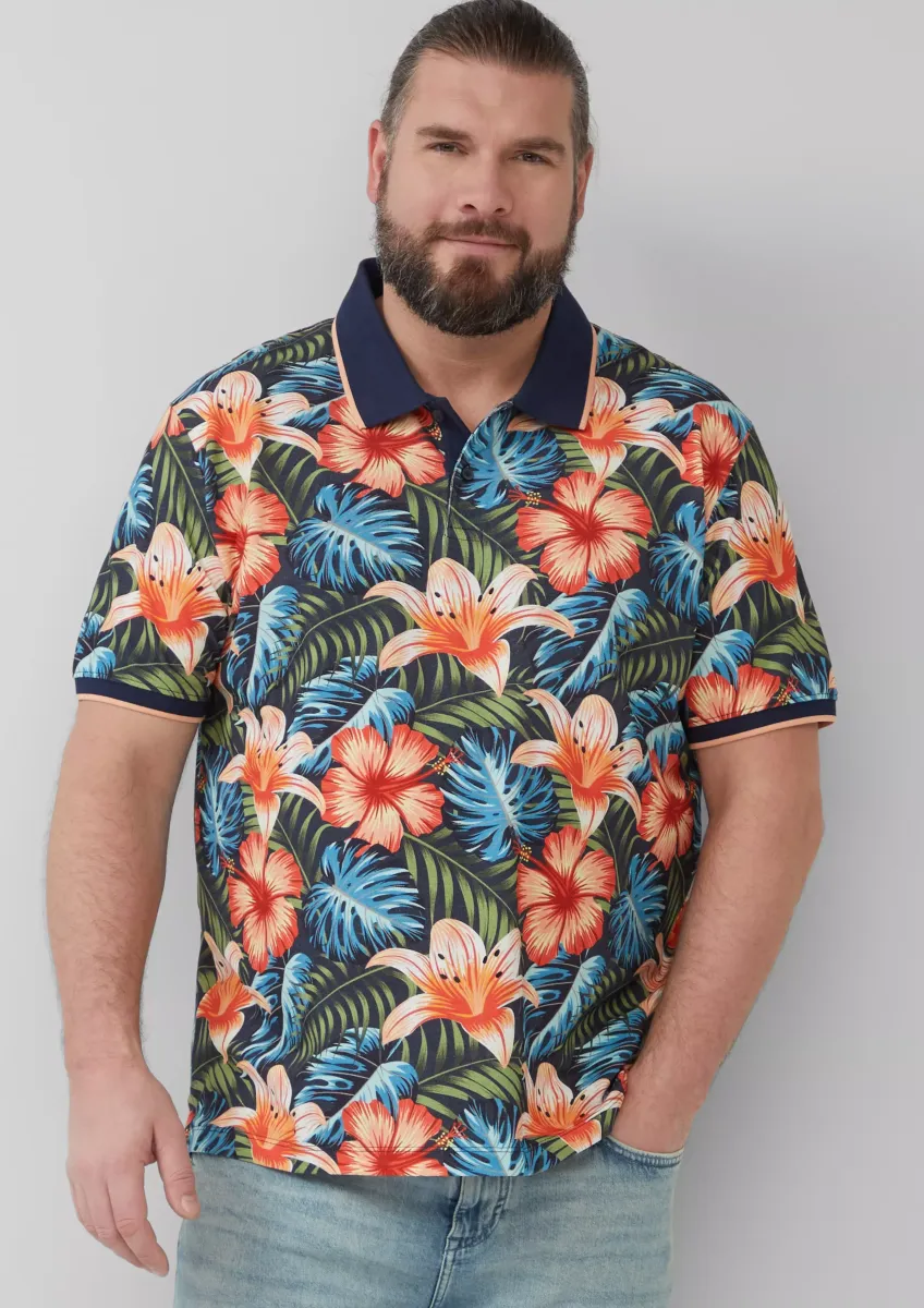Poloshirt aus Baumwolle mit All-over-Print