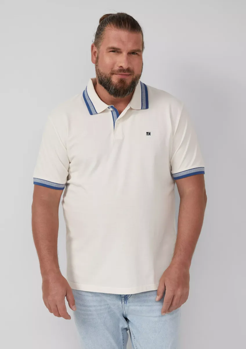 Poloshirt aus Baumwollpiqué mit Kontrast-Details