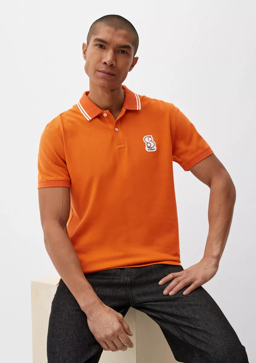 Poloshirt mit Labelpatch