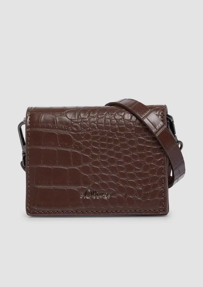 Portemonnaie-Tasche in Kroko-Optik