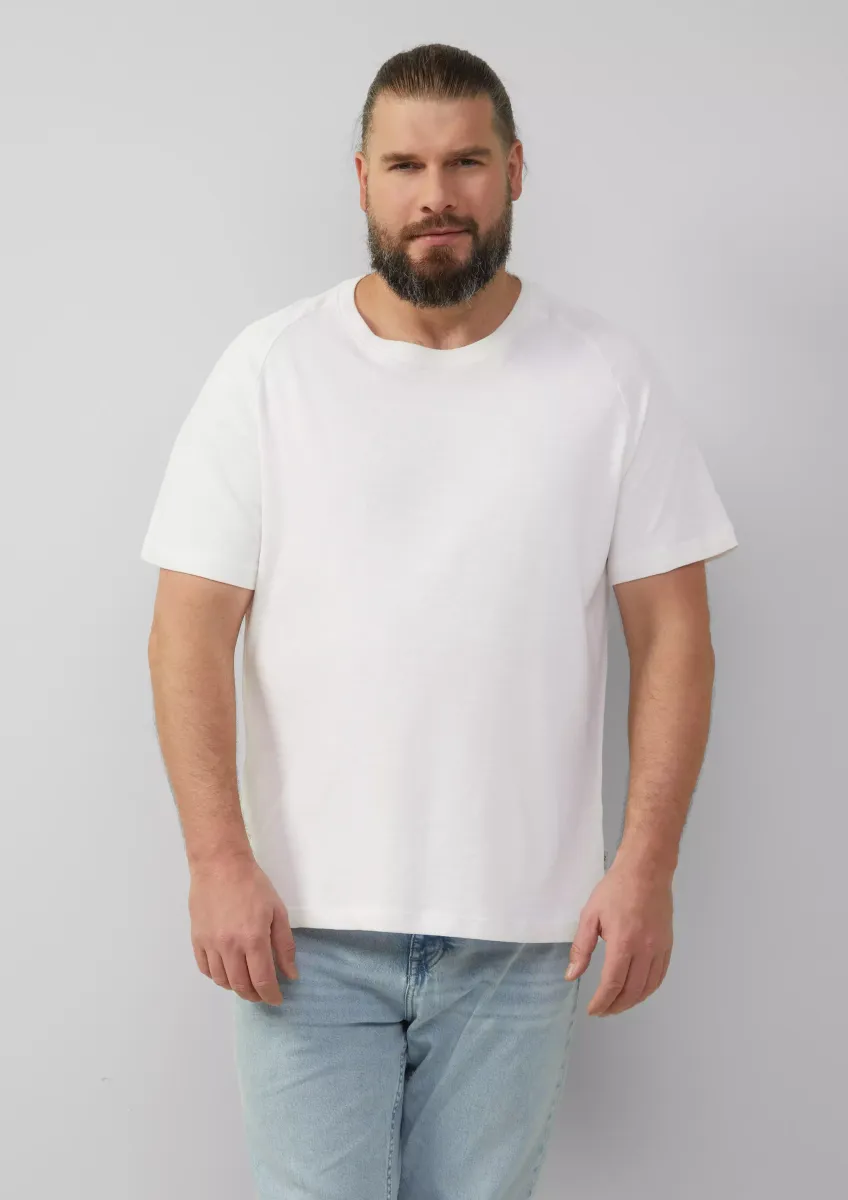 Raglan-Shirt mit Flammgarnstruktur