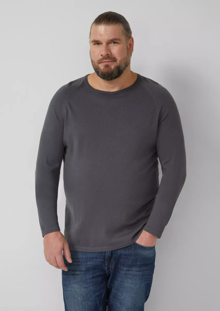 Raglanpullover aus reiner Baumwolle
