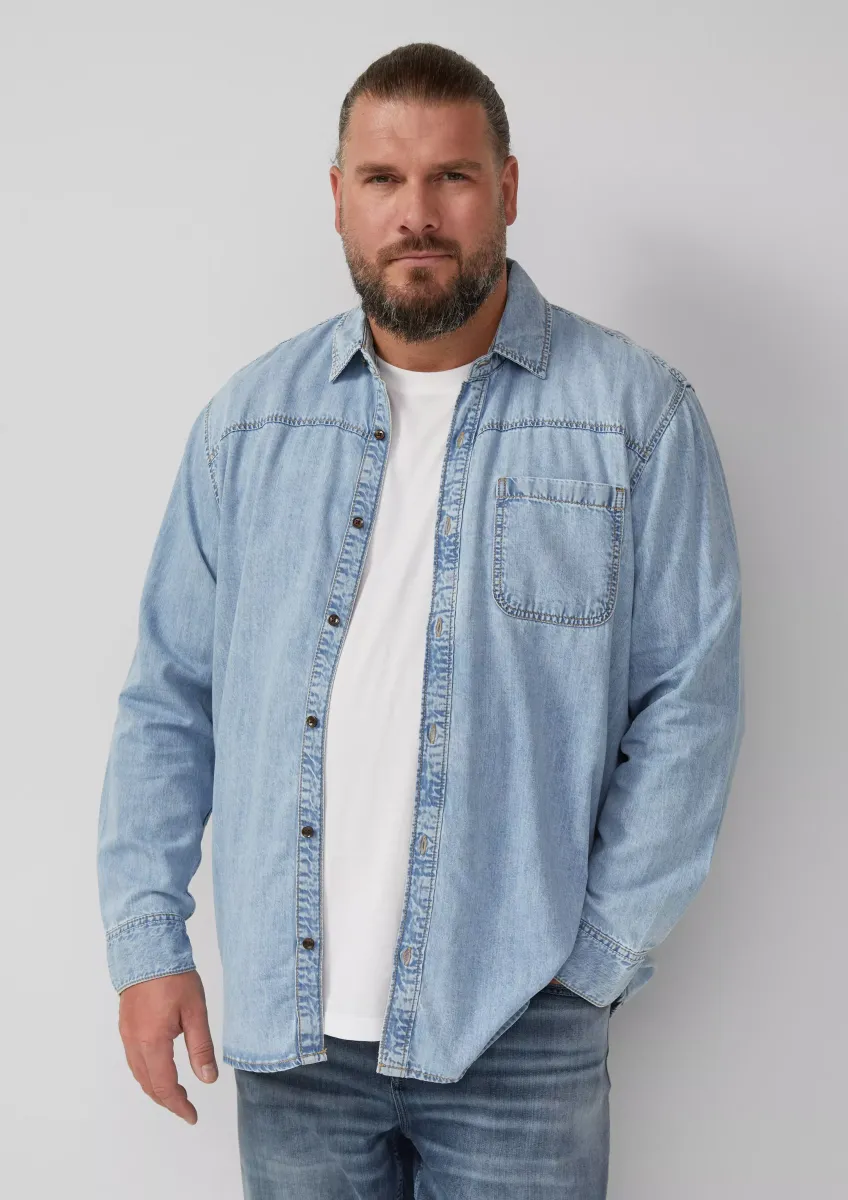 Regular Fit: Lässiges Jeanshemd aus Baumwolle