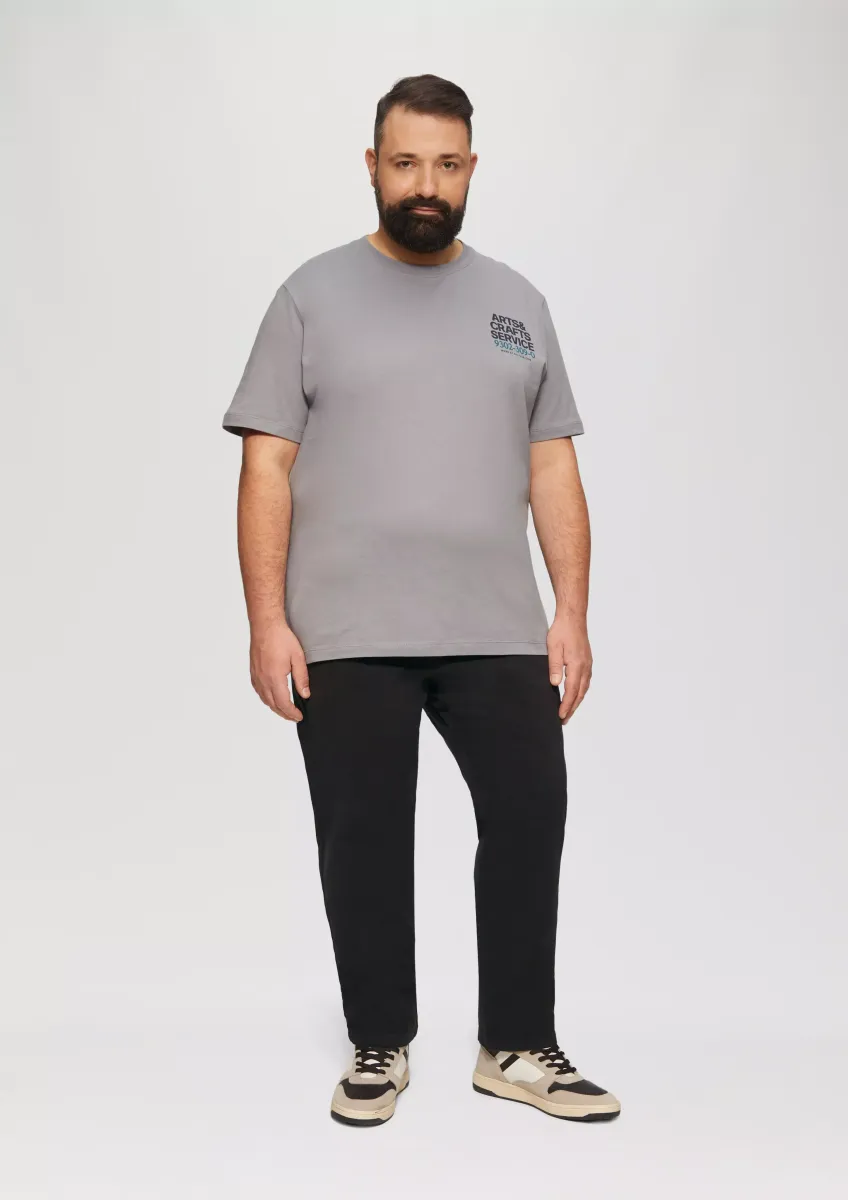 Regular Fit: Strukturierte Chino aus Baumwollstretch