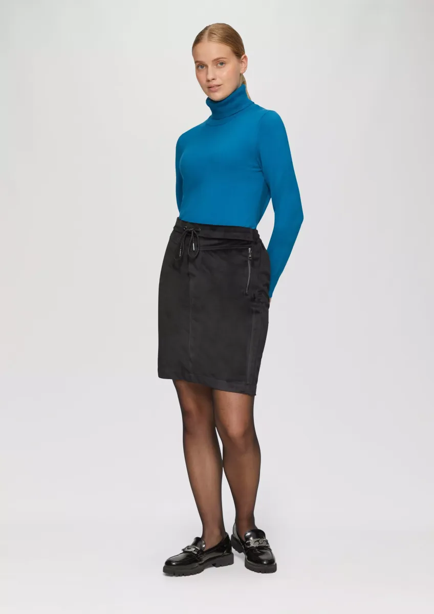 Samt-Rock mit Elastikbund