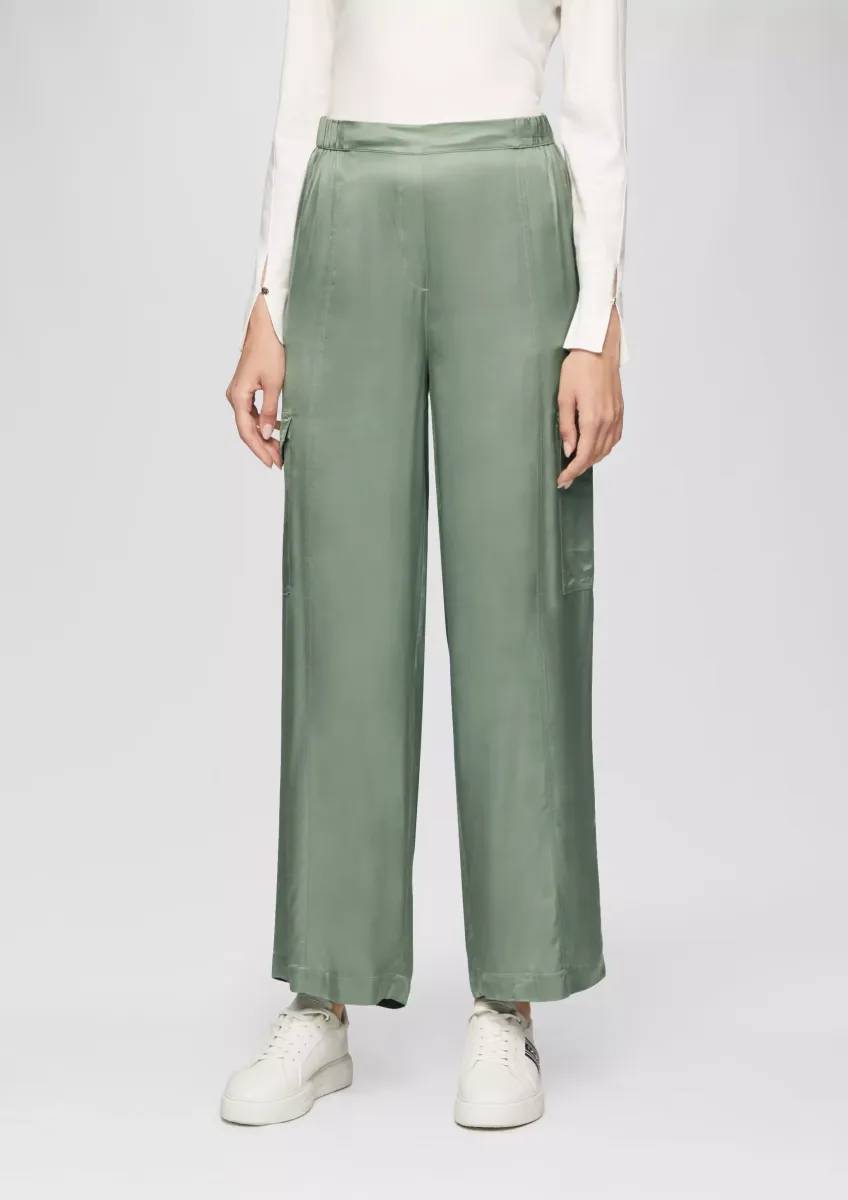 Satinhose mit Cargotaschen