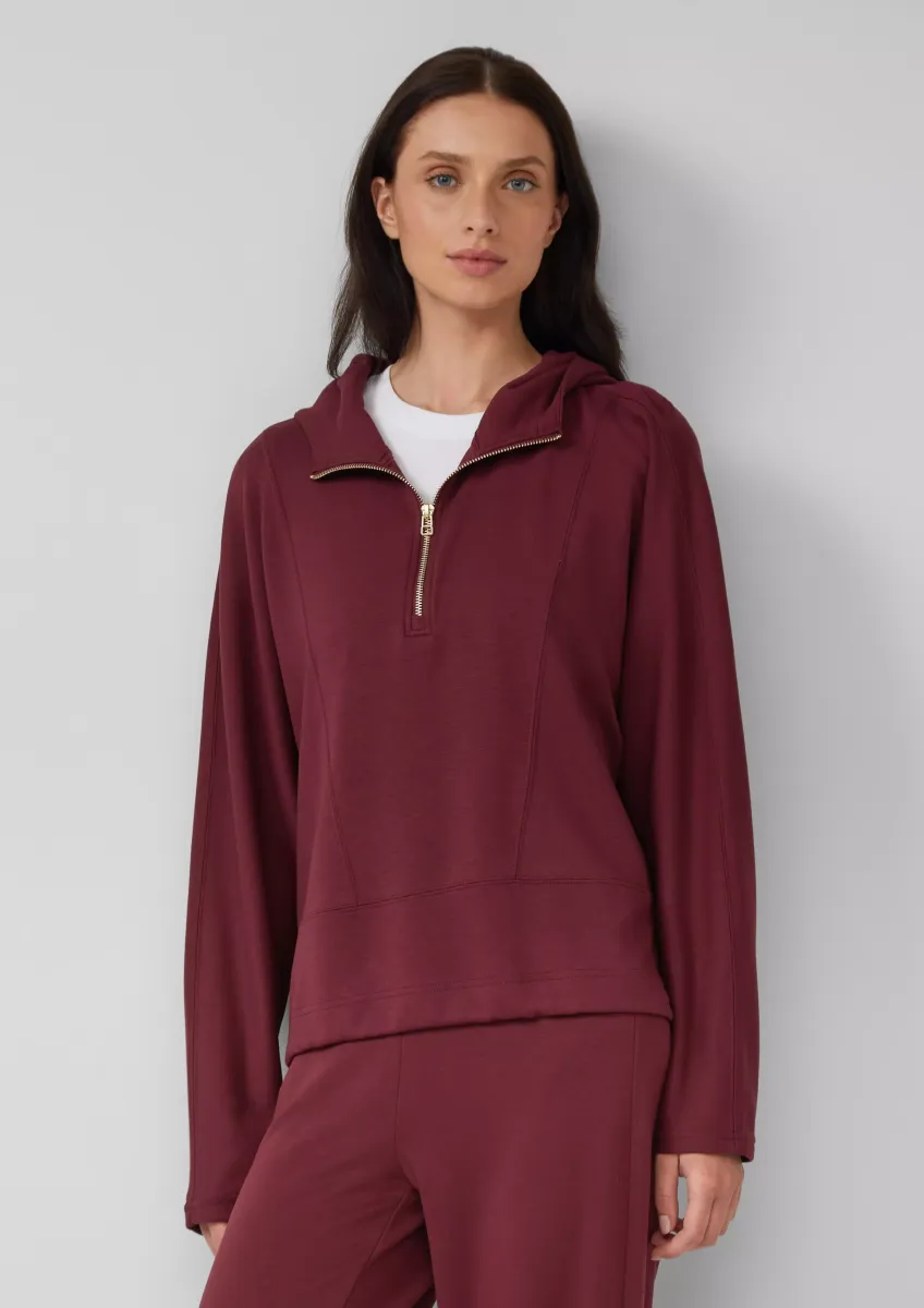 Scuba-Hoodie mit Fledermausärmeln und regulierbarem Saum