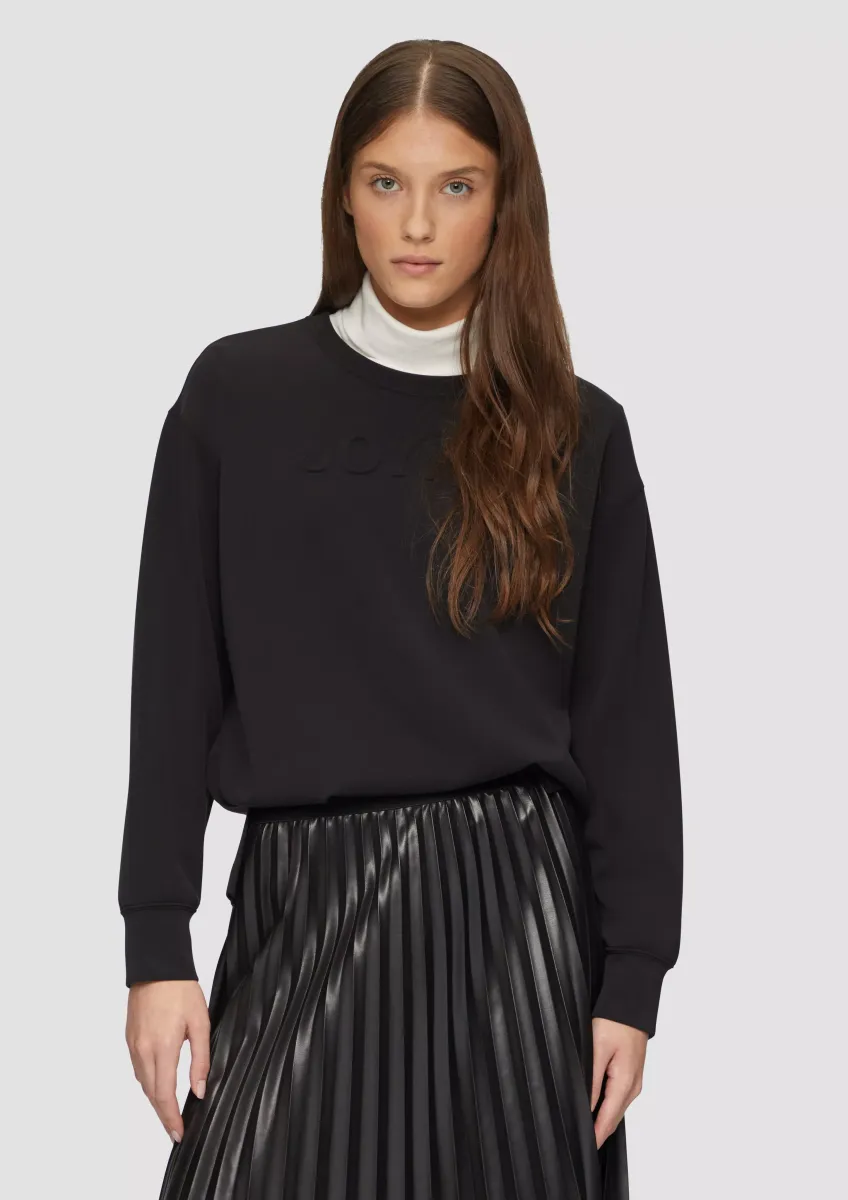 Scuba-Sweatshirt aus Modalmix mit 3D-Schriftzug