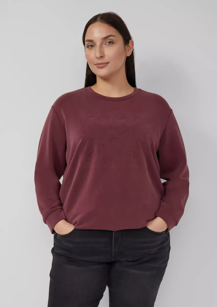 Scuba-Sweatshirt im Relaxed Fit mit Prägung