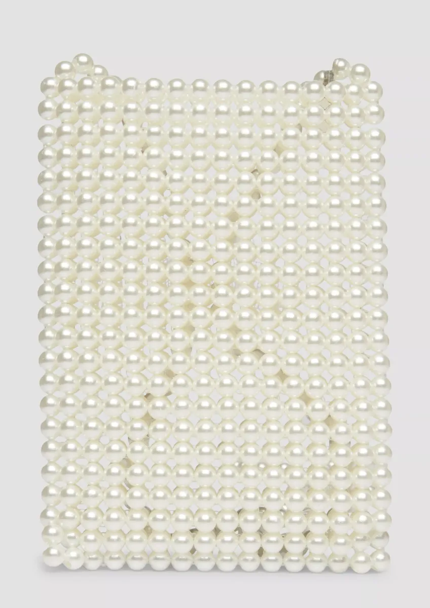 Smartphone-Tasche aus Schmuckperlen mit fixiertem Schulterriemen