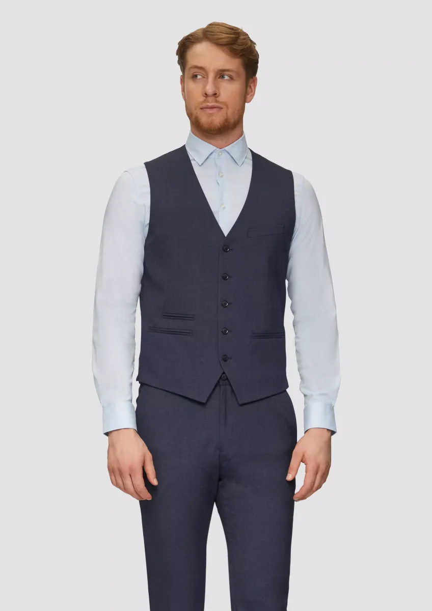 s.O PURE: Anzugweste aus Viskosestretch