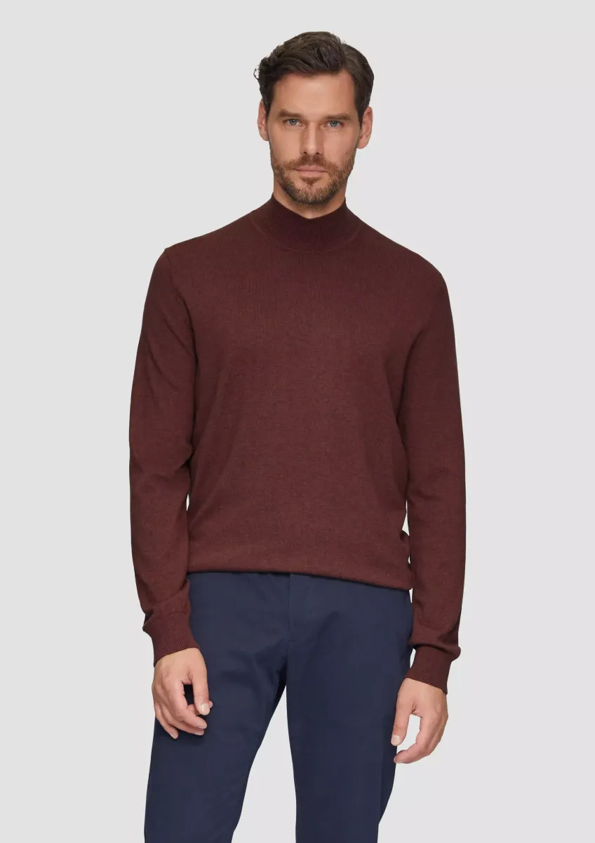Softer Turtleneckpullover aus Baumwoll-Merino-Mix