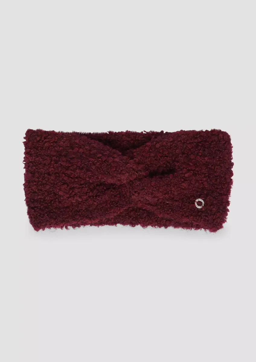 Stirnband aus Bouclé-Strick mit Twist-Detail