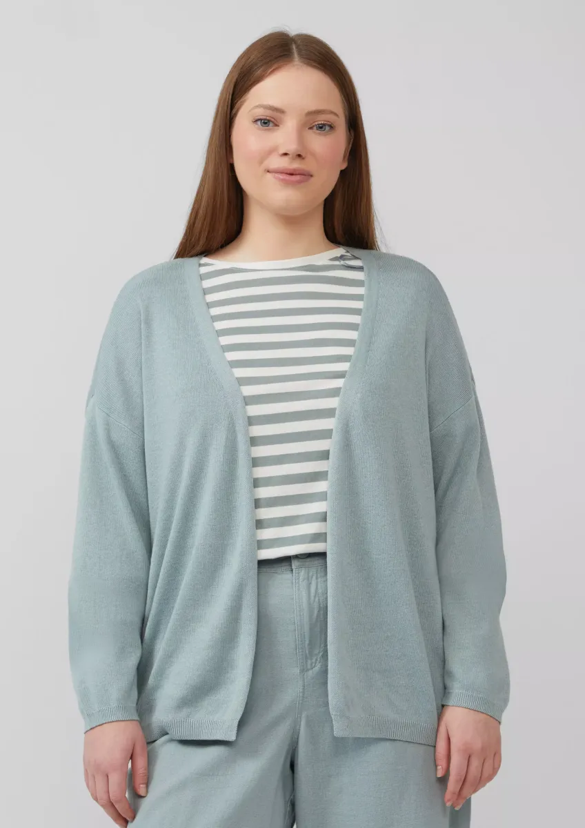 Strickjacke mit überschnittener Schulter