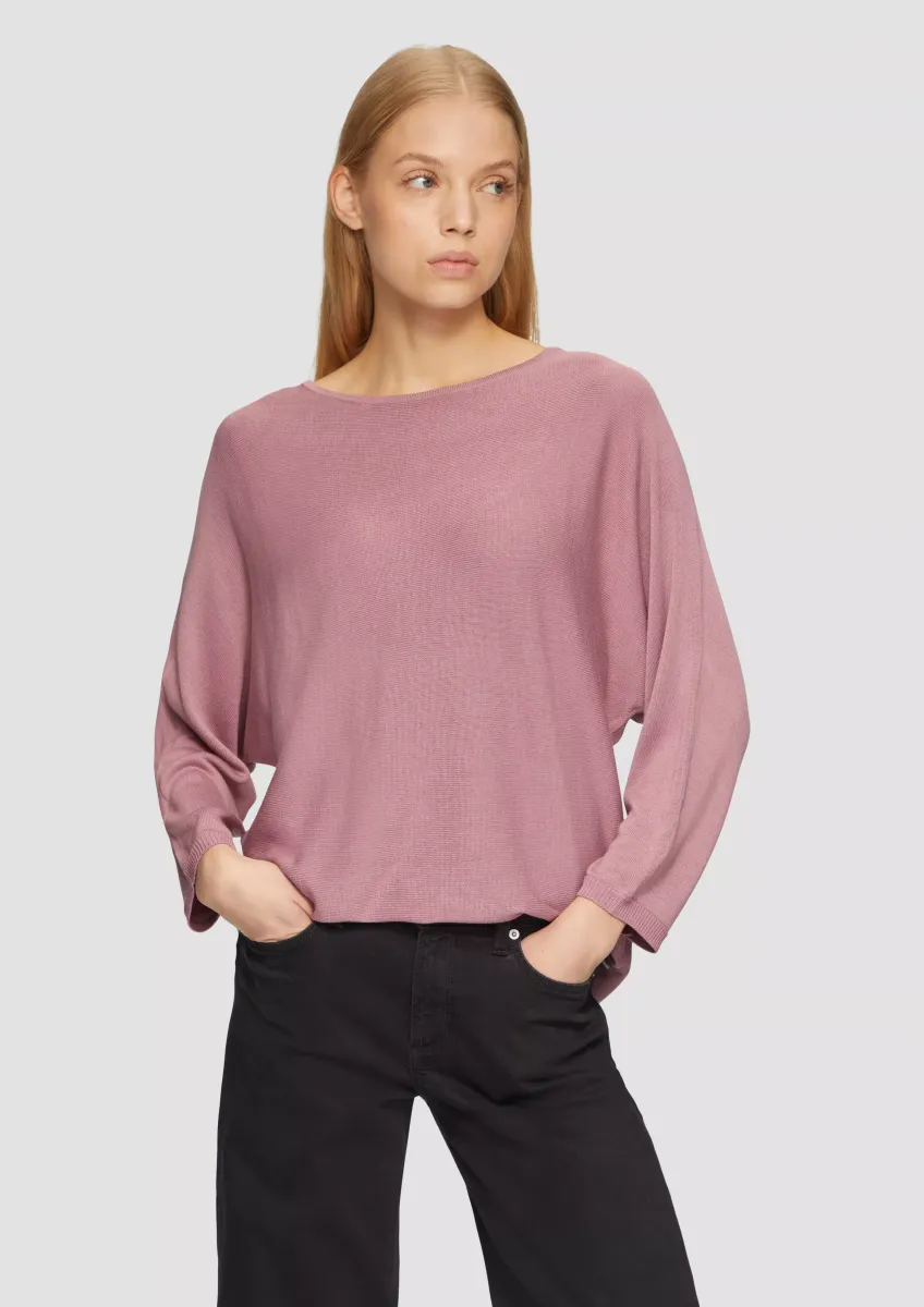 Strickpullover mit Fledermausärmeln