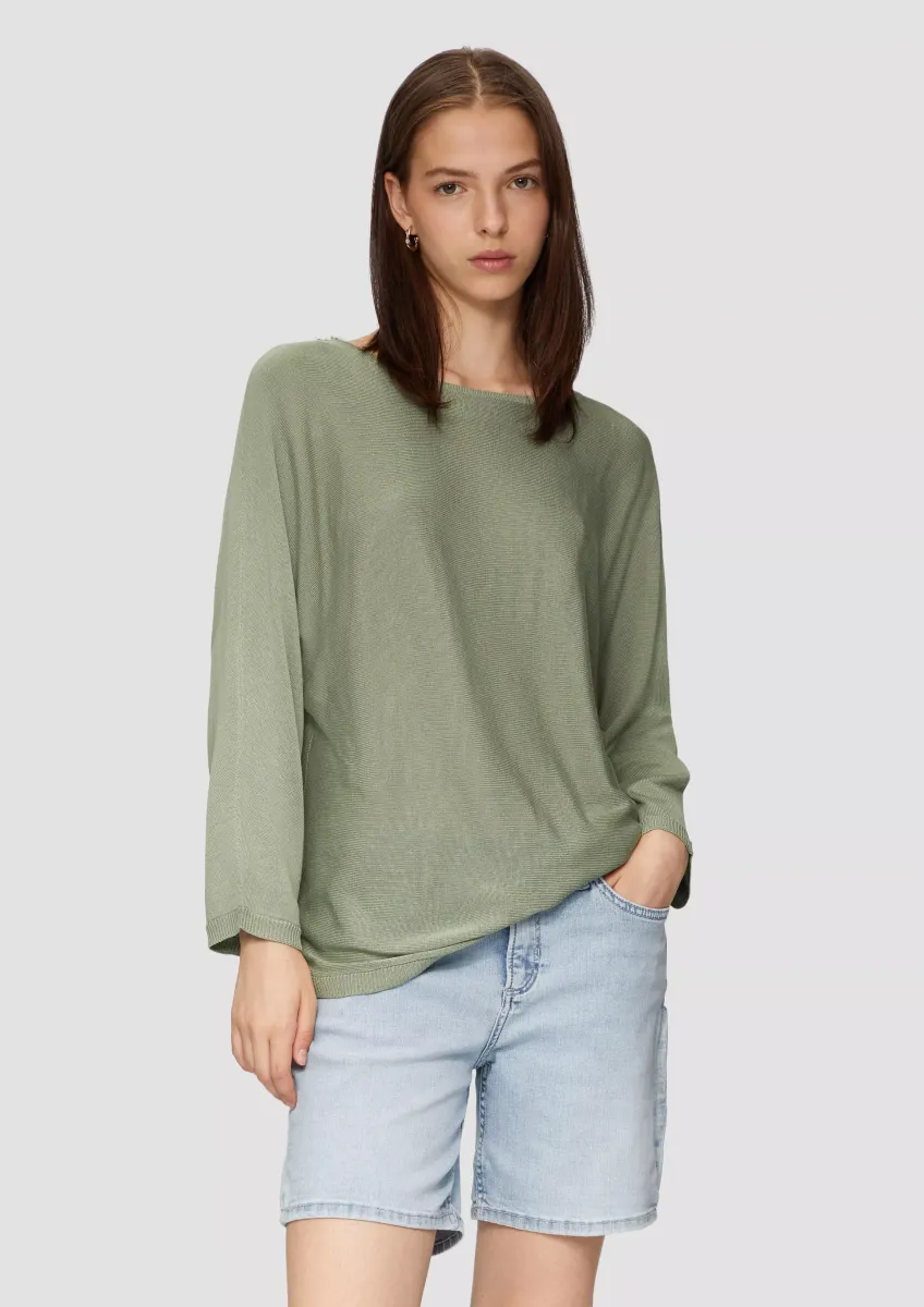 Strickpullover mit Fledermausärmeln