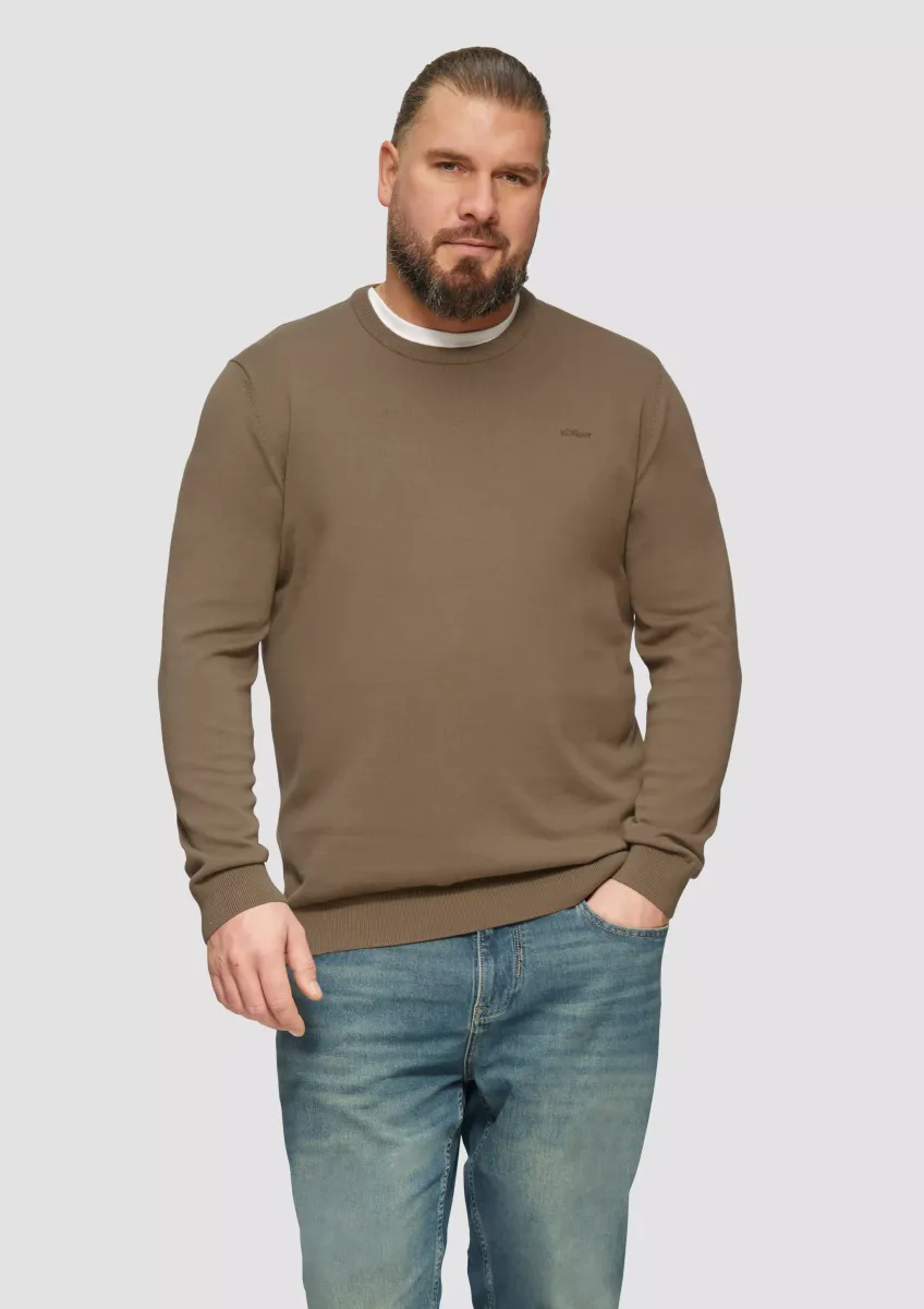 Strickpullover mit Logo-Detail