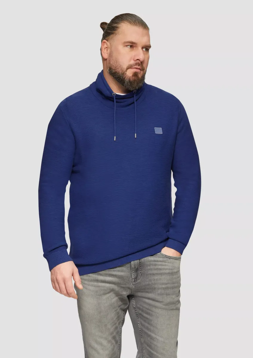 Strickpullover mit Schalkragen