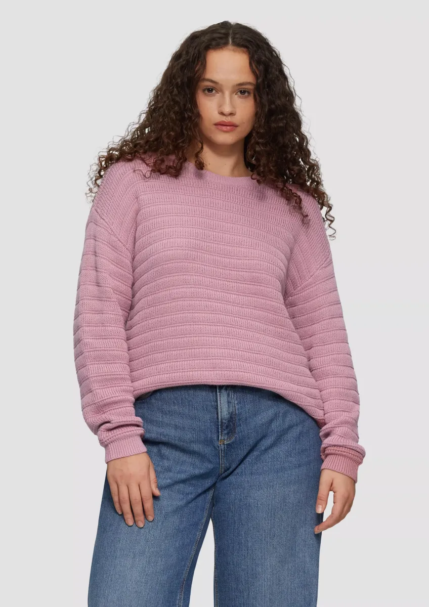 Strickpullover mit Strukturmuster