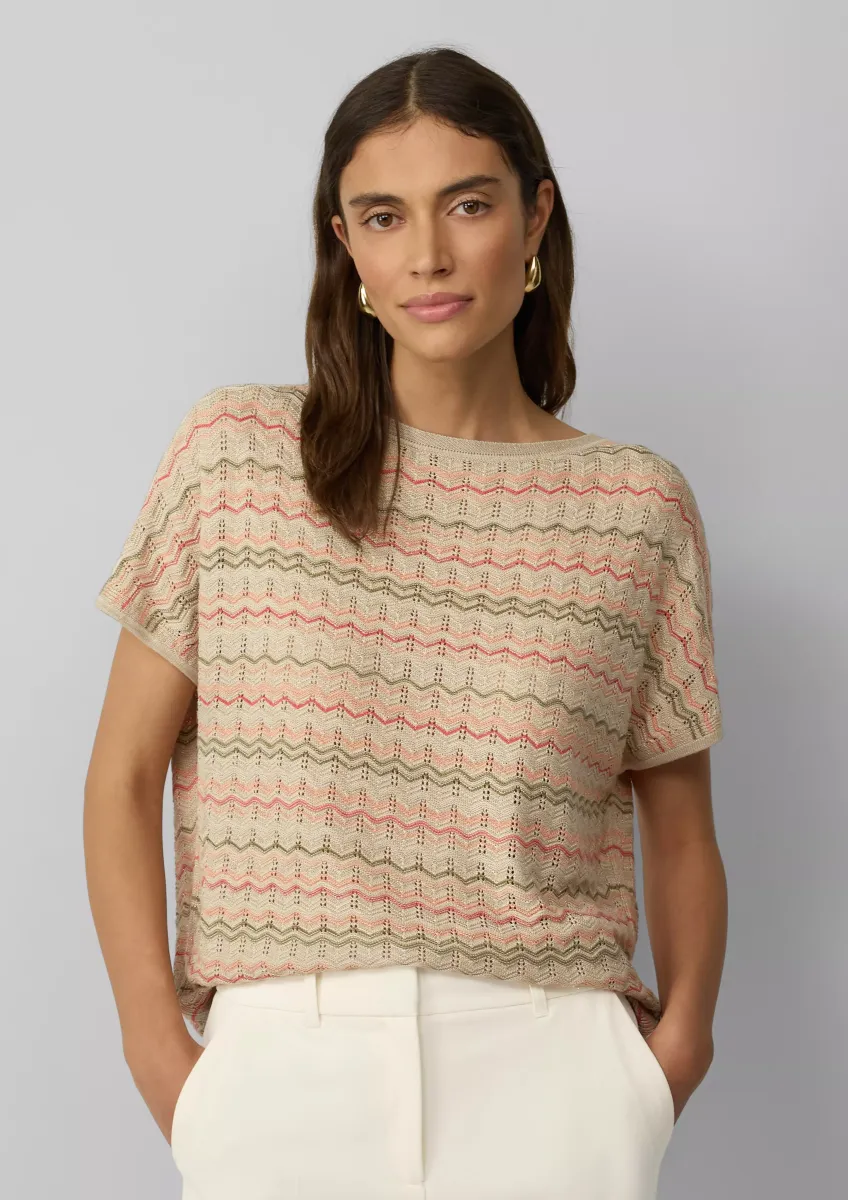 Stricktop mit Zick-Zack-Muster im Relaxed Fit
