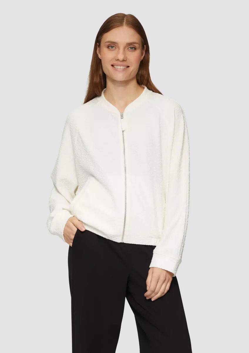 Strukturierte Blouson mit Fledermausärmeln