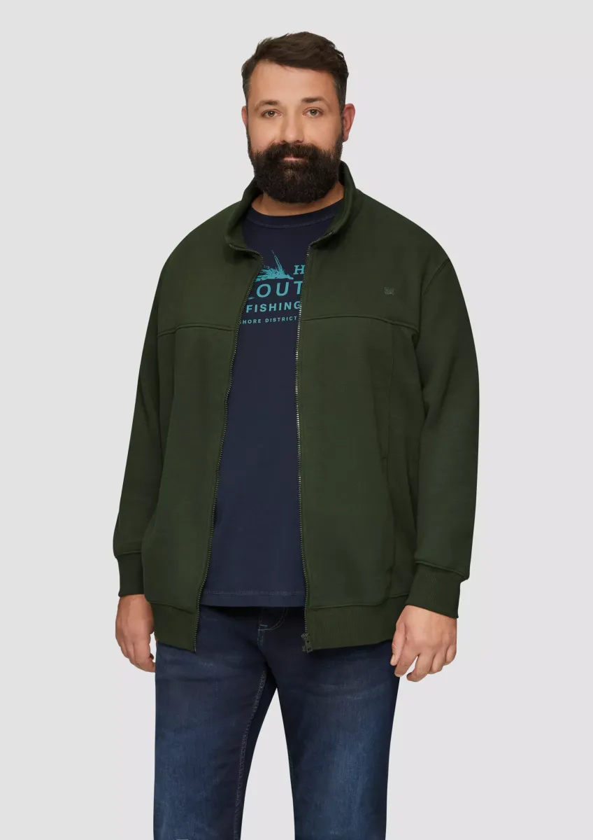 Sweatjacke mit Stehkragen
