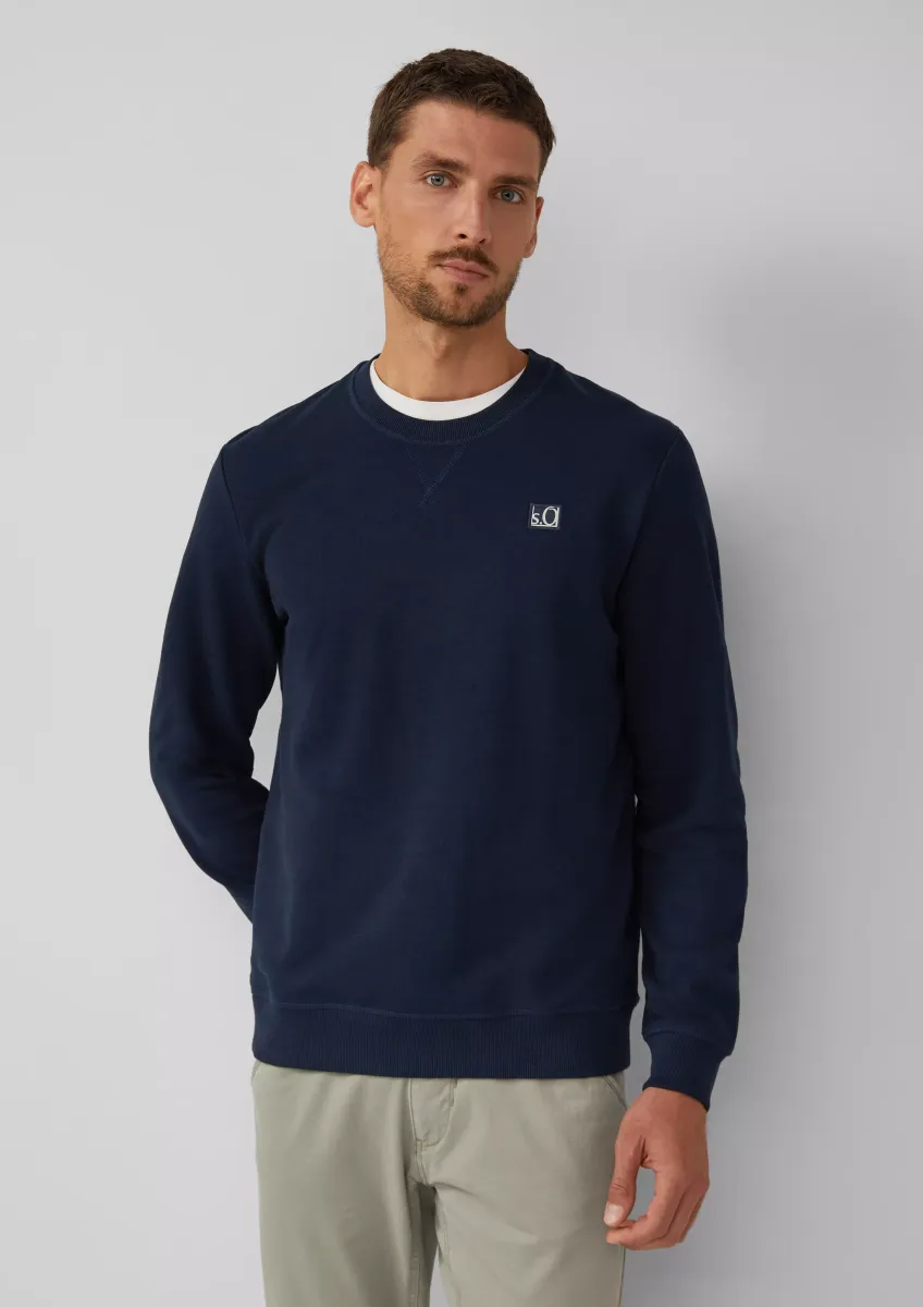 Sweatshirt aus Baumwollmix mit Crew Neck