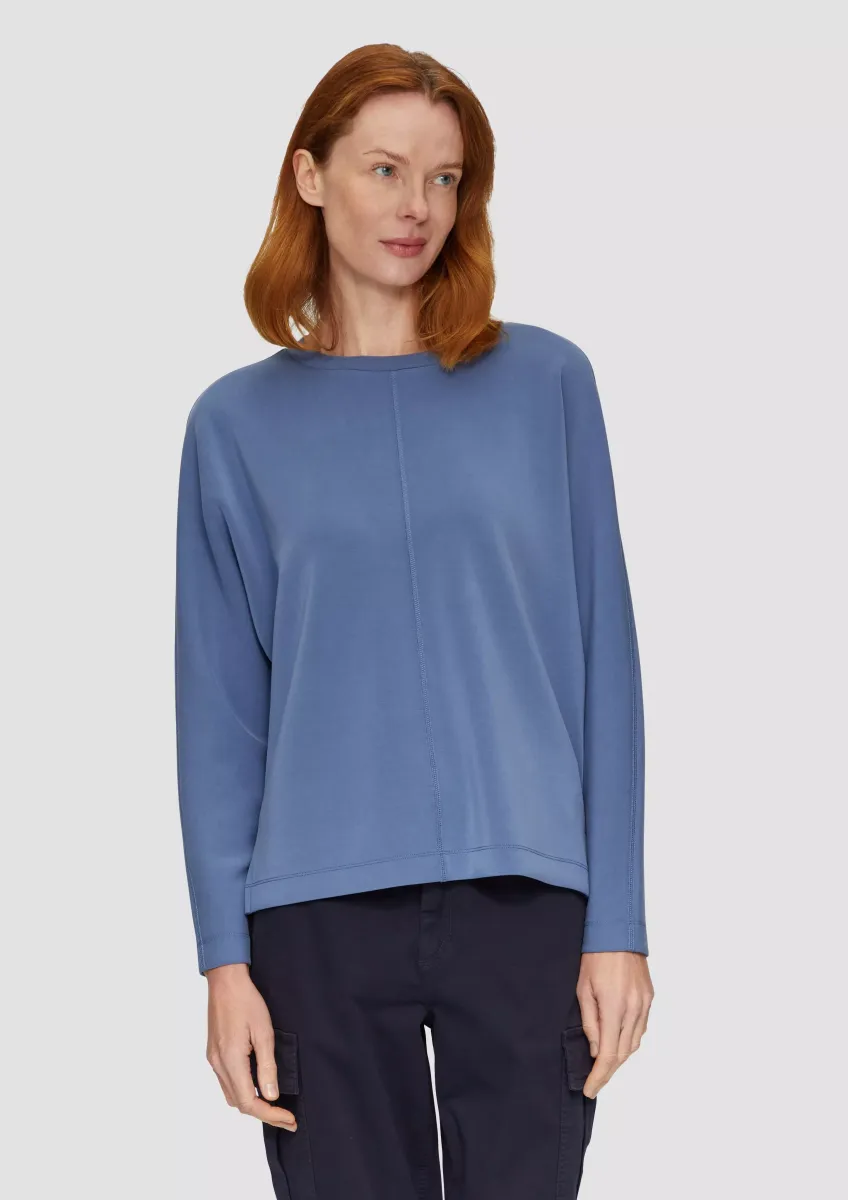 Sweatshirt aus Scuba mit Fledermausärmeln