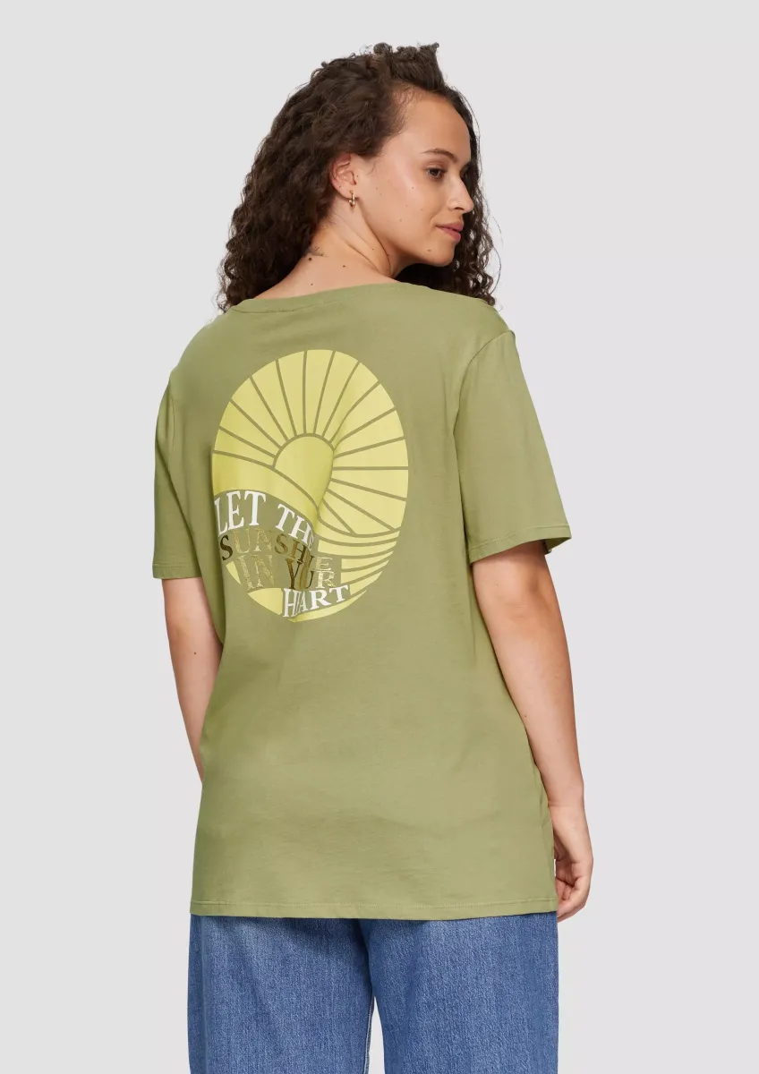 T-Shirt aus Baumwolle mit Print-Detail