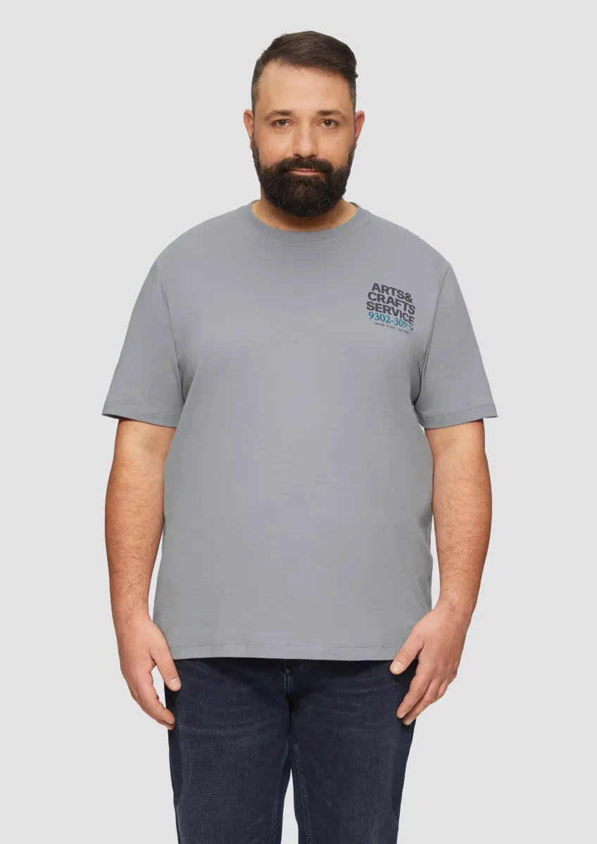 T-Shirt mit Crew Neck und Frontprint