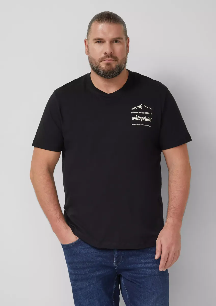 T-Shirt mit Frontprint aus Baumwolle