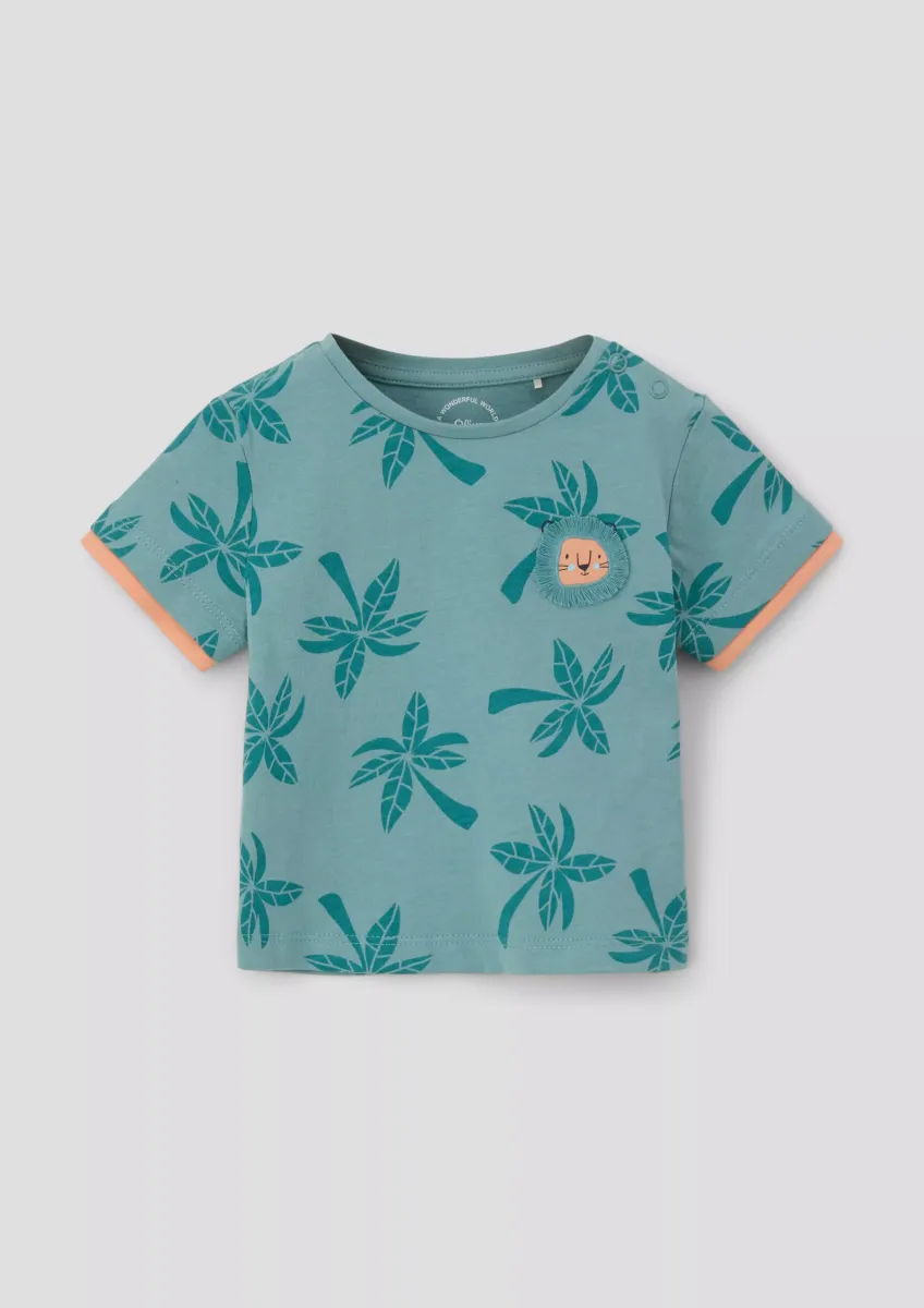 T-Shirt mit Palmen-Print