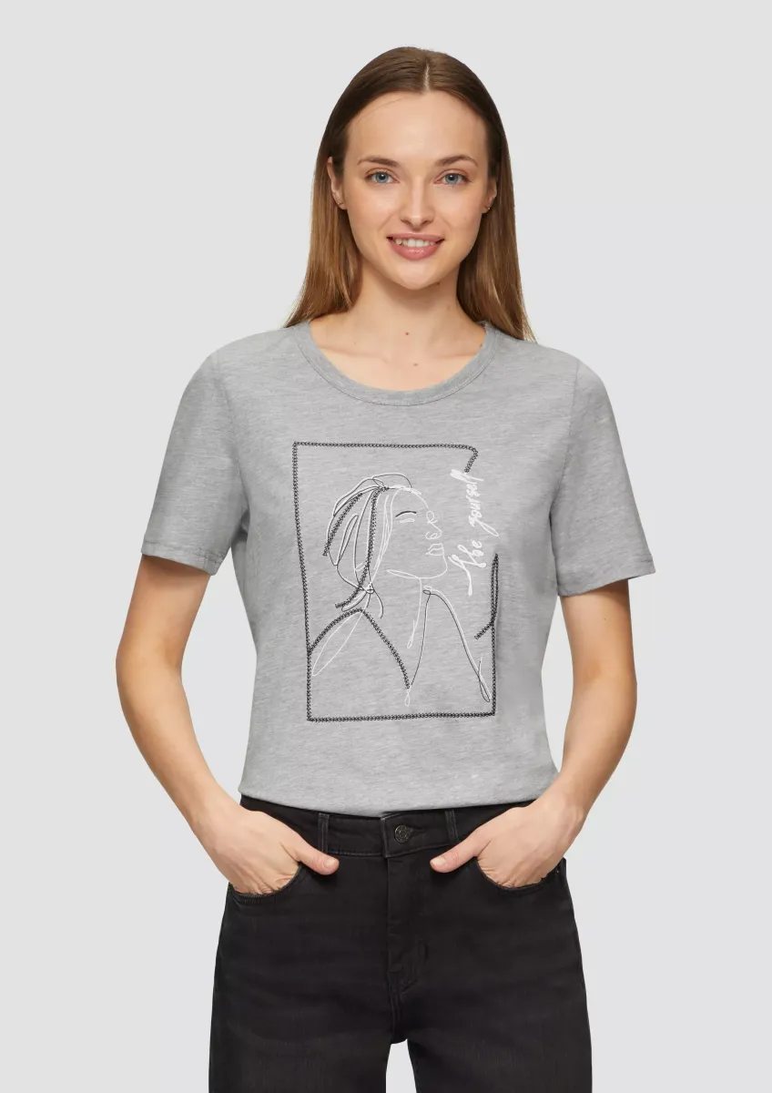 T-Shirt mit Stickerei-Artwork