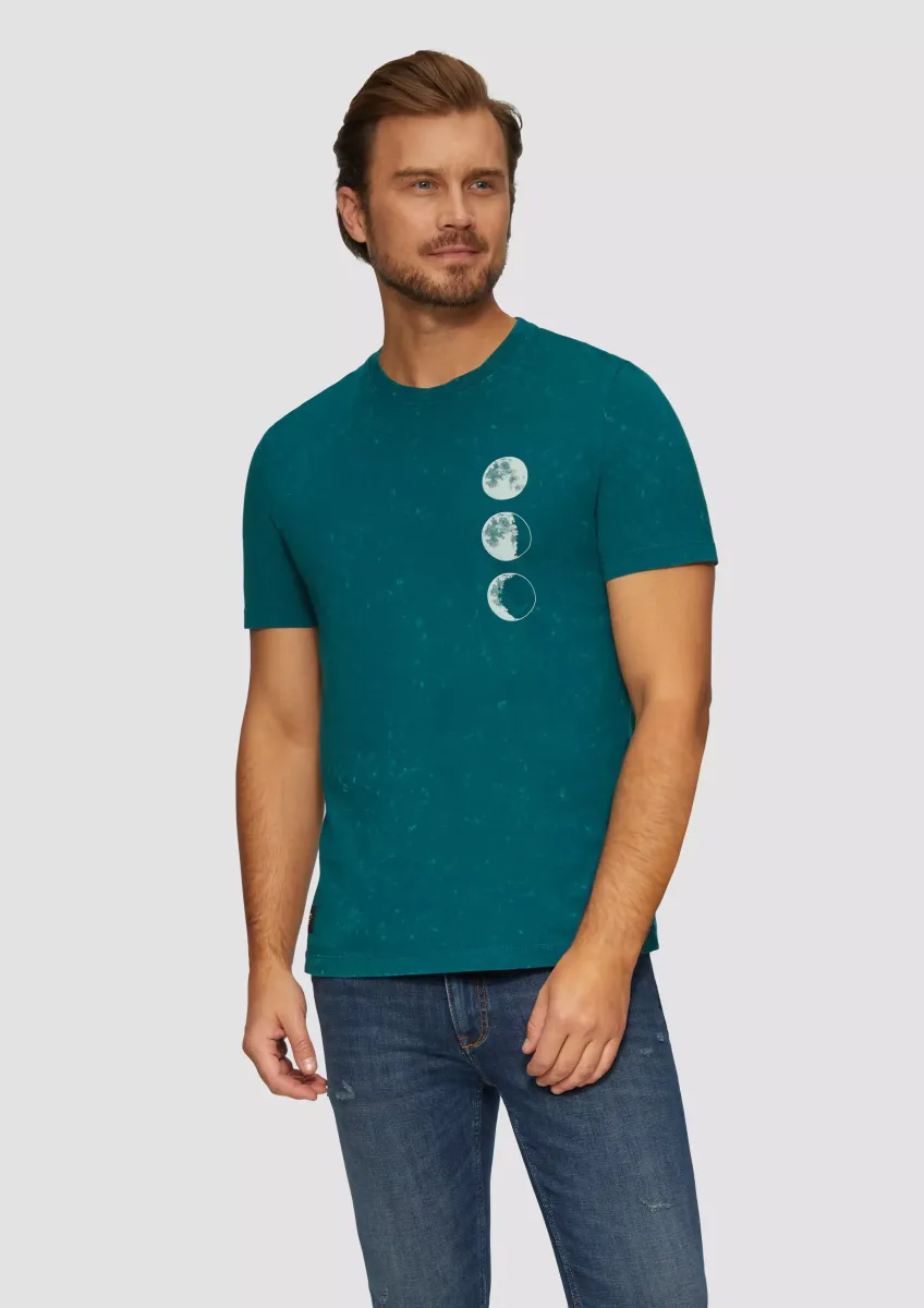 T-Shirt mit Used-Effekt