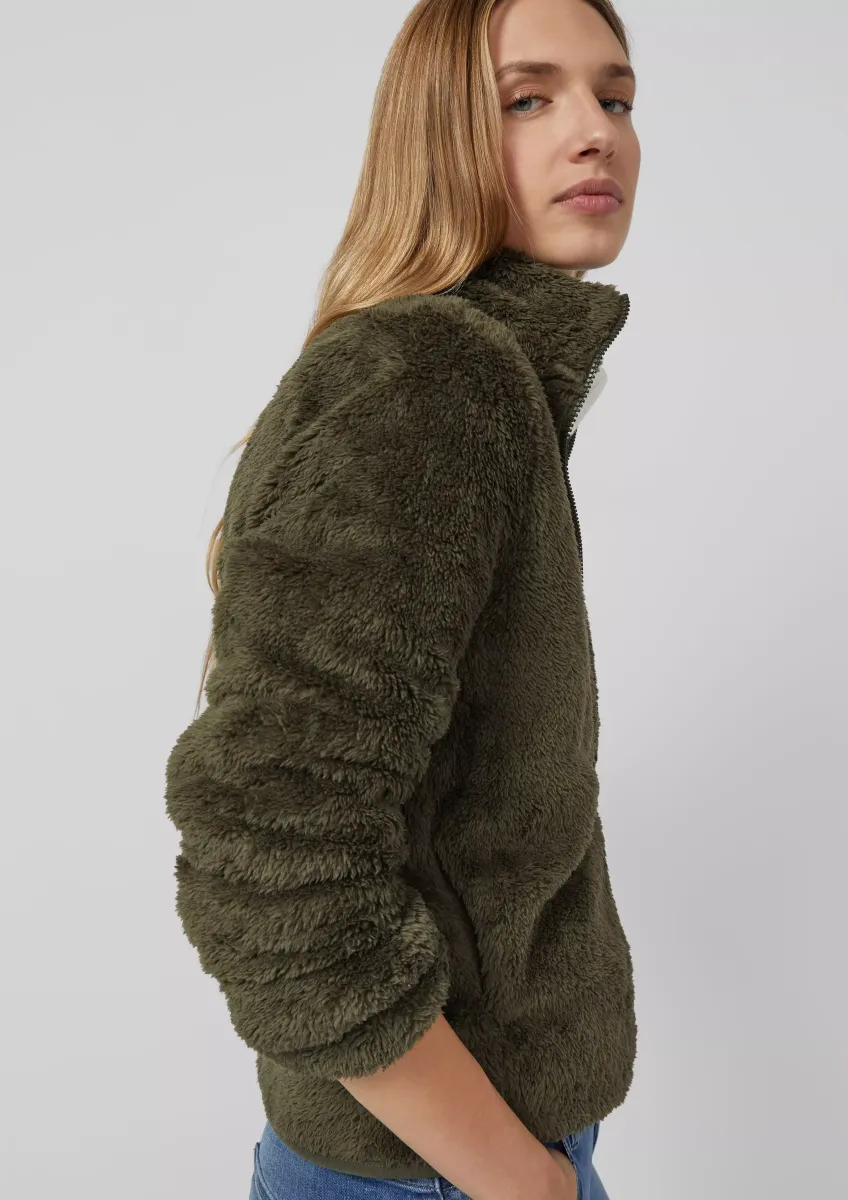 Teddy-Jacke mit Eingrifftaschen